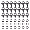 DICOSMETIC 60Pcs 2 Style 304 Stainless Steel Lobster Claw Clasps STAS-DC0002-26-2