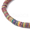 Polymer Clay Disc Heishi Surfer Stretch Bracelets BJEW-JB09834-02-2