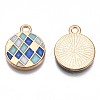 Alloy Enamel Pendants ENAM-N054-58A-RS-3