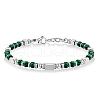 Adjustable 304 Stainless Steel Gemstone Beaded Bracelets FS-WG23DE2-06-1