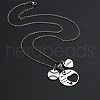 201 Stainless Steel Softball Baseball Heart Pendant Necklaces FS-WG63DEA-01-1