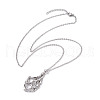 Tarnish Resistant 304 Stainless Steel Macrame Pouch Empty Stone Holder for Pendant Necklaces Making X-NJEW-JN04441-02-2