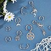 UNICRAFTALE 12Pairs 6 Styles 304 Stainless Steel Huggie Hoop Earrings EJEW-UN0001-47P-3