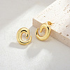 Brass Stud Earrings for Women EJEW-F365-05G-1