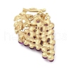 Grape Zinc Alloy Rhinestone  Brooches for Backpack Clothes JEWB-R068-05B-G-2