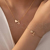 Heart Brass Pendant Necklaces & Charm Bracelets Sets FS-WGFCFF7-08-1