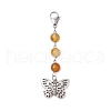 Butterfly Alloy Pendant Decorations HJEW-JM02927-4