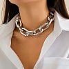 Chunky Aluminum Cable Chain Necklaces for Women NJEW-K261-01A-P-1