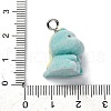 Flocky Resin Pendants FIND-S001-08E-3
