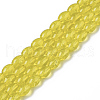 Transparent Crackle Glass Beads Strands DGLA-S085-6x8-04-1