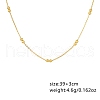 Stainless Steel Round Beaded Cable Chain Necklaces for Women GA4247-1-3