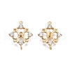 Brass Pave Clear Cubic Zirconia Connector Charm KK-C005-05G-2