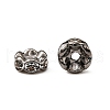 Brass Rhinestone Spacer Beads RB-A014-L6mm-01B-NF-4