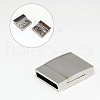 Tarnish Resistant 304 Stainless Steel Magnetic Clasps with Glue-in Ends STAS-I011-07-1
