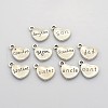 Family Theme Tibetan Style Alloy Charms TIBEP-X0066-AS-LF-1