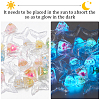 SOFPLATE 24Pcs 6 Colors Luminous Transparent Resin Pendants RESI-SP0001-01-6