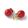 Brass Enamel Pendants KK-A252-38G-04-2