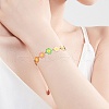 304 Stainless Steel Daisy Flower Link Chains with Enamel AJEW-CJ0001-22C-6