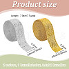 FINGERINSPIRE 2 Bundles 2 Colors Vintage Polyester Jacquard Rhombus Ribbon OCOR-FG0002-10-2
