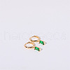 Brass Micro Pave Cubic Zirconia Hoop Earrings WGF8540-05-1