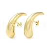 Rack Plating Brass Teardrop Stud Earrings for Women EJEW-D073-01G-1