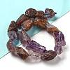Raw Rough Natural Purple Lodolite Quartz Beads Strands G-P528-B06-02-2