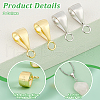   12Pcs 2 Colors Sterling Silver Tube Bails STER-PH0002-32-4