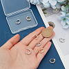   8Pcs 2 Colors Rack Plating Brass Micro Pave Clear Cubic Zirconia Fold Over Clasps FIND-PH0020-88-3