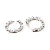 Clear Cubic Zirconia Hinged Hoop Earrings EJEW-F288-11P-2