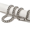 Non-Tarnish 304 Stainless Steel Curb Necklaces NJEW-Q337-04A-P-1