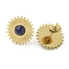 Real 18K Gold Plated 304 Stainless Steel Flat Round Stud Earrings EJEW-Z042-04D-2