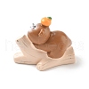 Resin Otter Sitting in Stump Figurines Ornament DJEW-E015-02D-3