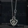 Brass Rotatable Gear Pendant Necklaces for Men NJEW-S451-01AS-1