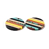 Transparent Resin & Walnut Wood Pendants RESI-TAC0017-68A-05-2