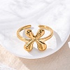 304 Stainless Steel Open Cuff Rings for Women RJEW-M060-01G-24-2