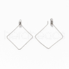 Tarnish Resistant 304 Stainless Steel Wire Pendants STAS-T051-005-3