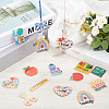 SUNNYCLUE 24Pcs 12 Styles Study Style Opaque Acrylic Sided Pendants MACR-SC0001-62-4