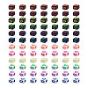 1200Pcs 12 Colors Opaque Acrylic European Beads MACR-TA0001-20-21