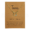 Alloy Crystal Rhinestone Constellation Pendant Necklaces for Women WG4ACA0-02-1