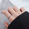 Flat Round 925 Sterling Silver Adjustable Finger Rings FS-WG1E7A6-01-4