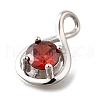 925 Sterling Silver Pave Cubic Zirconia Pendants STER-V001-03P-01-2