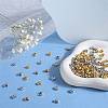 SOFPLATE 200Pcs 2 Colors Brass Crimp Beads Covers KK-SP0001-88-4
