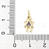 Brass Micro Pave Cubic Zirconia Pendants ZIRC-I356-17G-B02-3