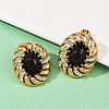 Oval 304 Stainless Steel Stud Earrings EJEW-M105-05G-4