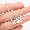 1992 Birth Year Number 201 Stainless Steel Pendant Cable Chain Necklaces FS-WGB5F08-13-1