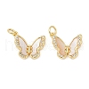 Brass Micro Pave Cubic Zirconia Pendants KK-U058-08G-01-1