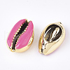 Electroplated Cowrie Shell Beads SSHEL-T008-11G-05-2