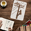 Plastic Drawing Painting Stencils Templates DIY-WH0396-612-3
