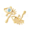 Rack Plating Brass Micro Pave Cubic Zirconia Pendants KK-H486-23G-05-2