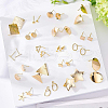 Brass Stud Earring Findings KK-BC0005-44G-6
